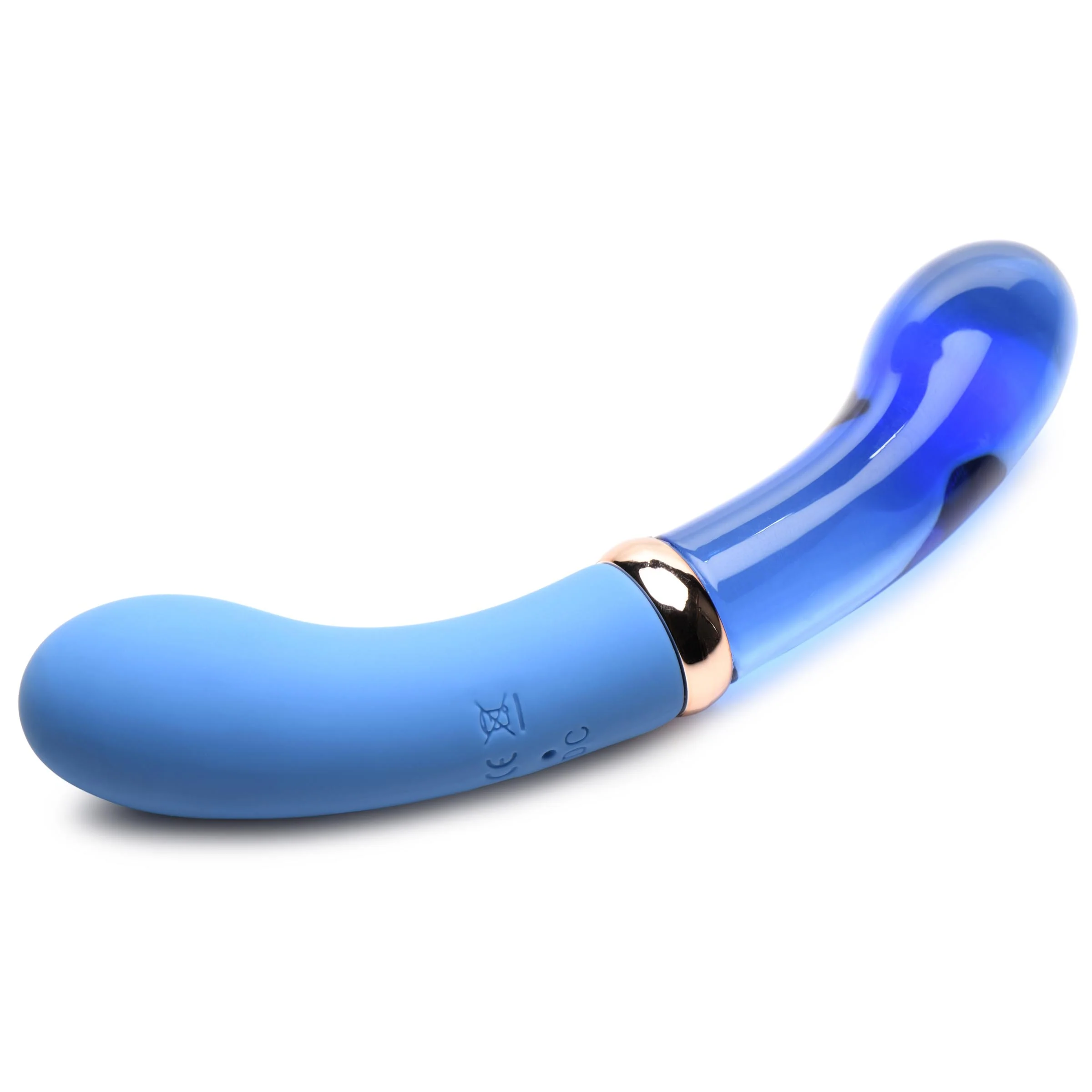 10X Bleu Dual Ended G-Spot Silicone and Glass Vibrator - Image 5
