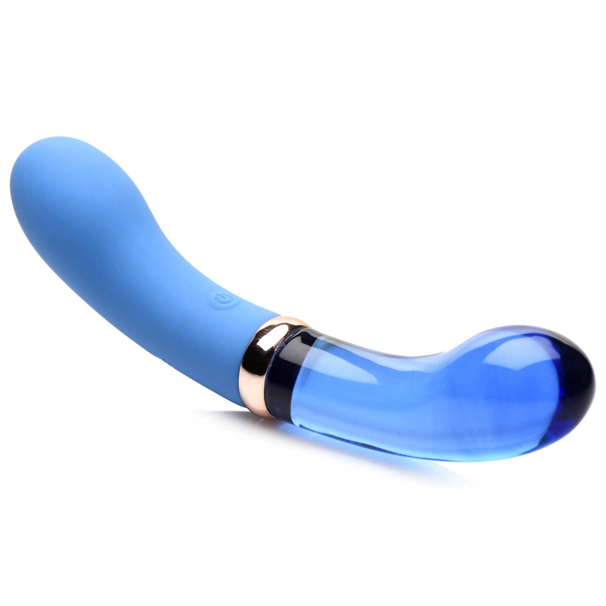 10X Bleu Dual Ended G-Spot Silicone and Glass Vibrator - Image 6