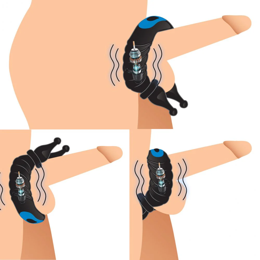 10X Cobra Dual Stimulation Silicone Cock Ring - Image 2