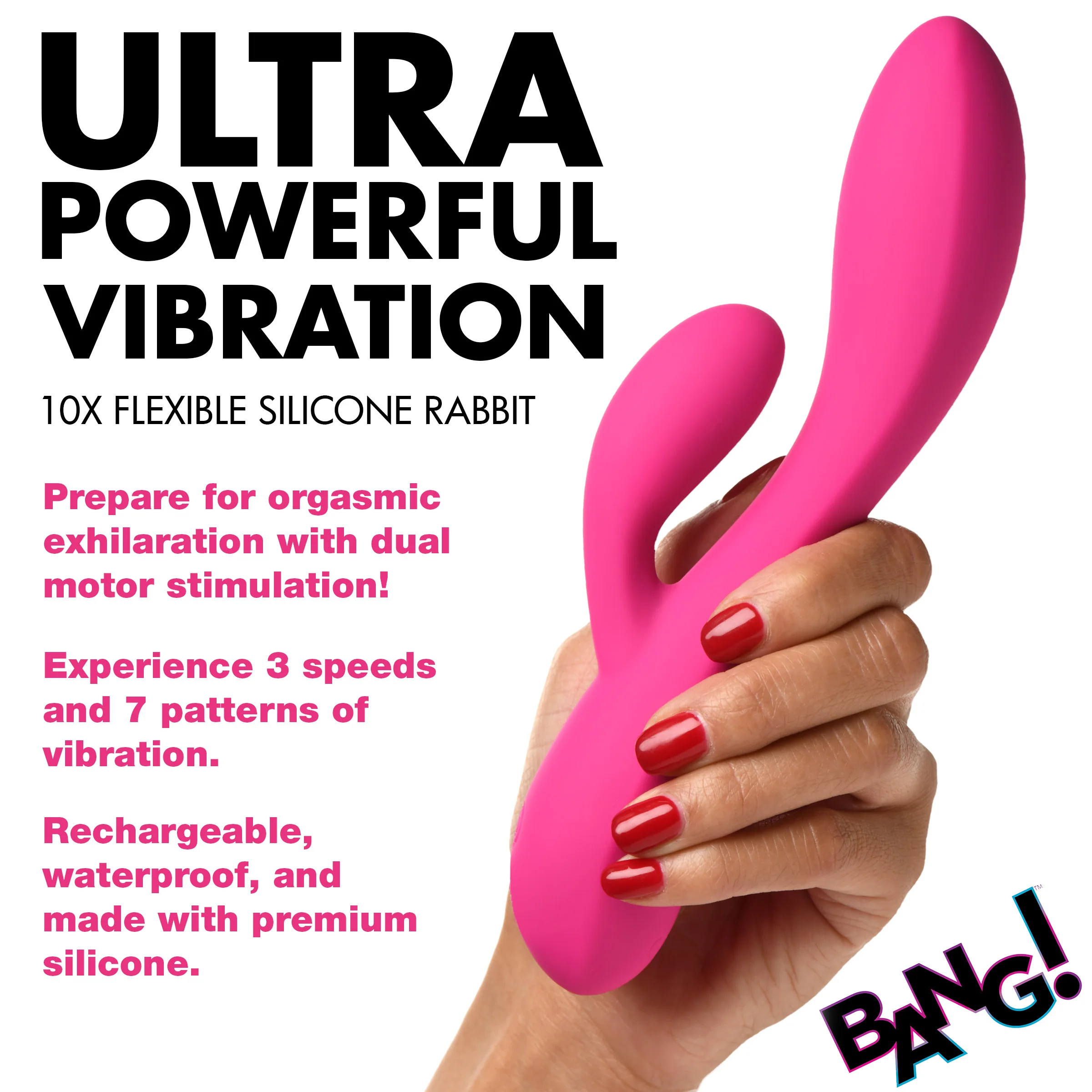 10X Flexible Silicone Rabbit Vibrator - Image 4