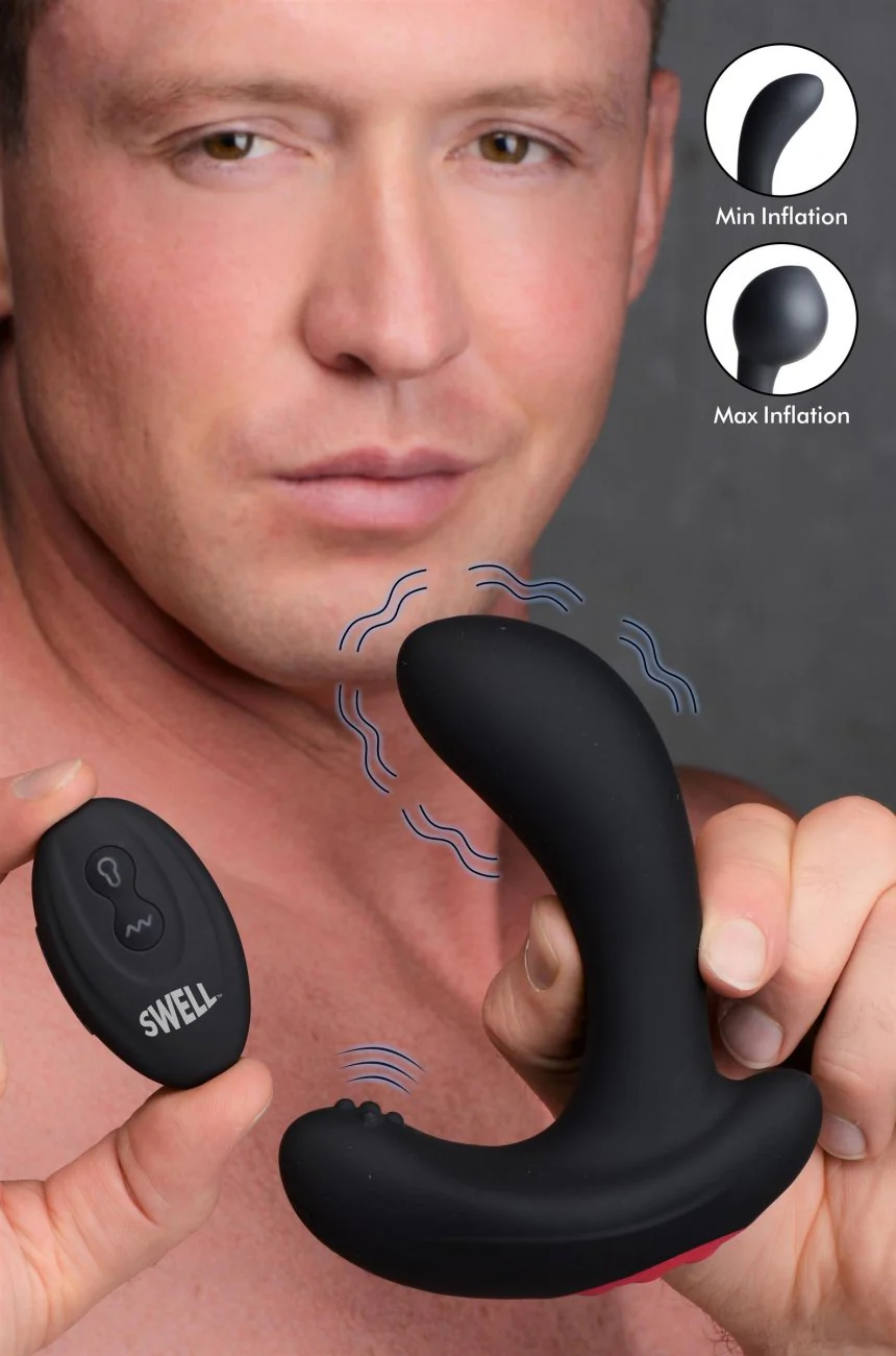 10X Inflatable and Vibrating Silicone Prostate Plug - Image 2