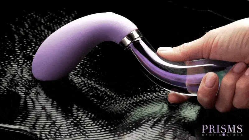 10X Pari Dual Ended Wavy Silicone and Glass Vibrator - Image 5