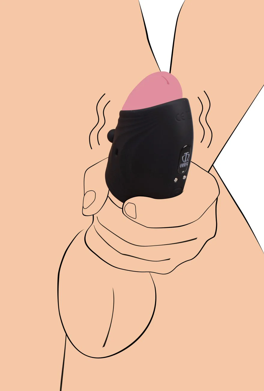 10X Pleasure Stroke Vibrating Silicone Penis Sleeve - Image 3