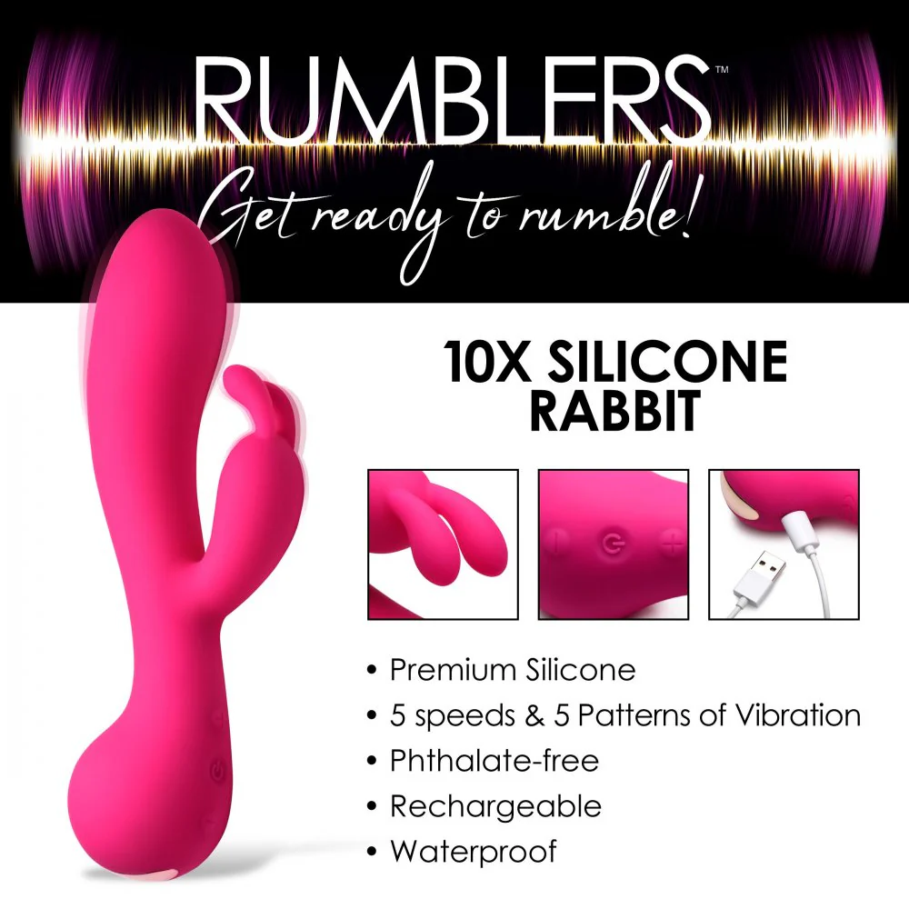 10X Rabbit Silicone Vibrator - Image 3