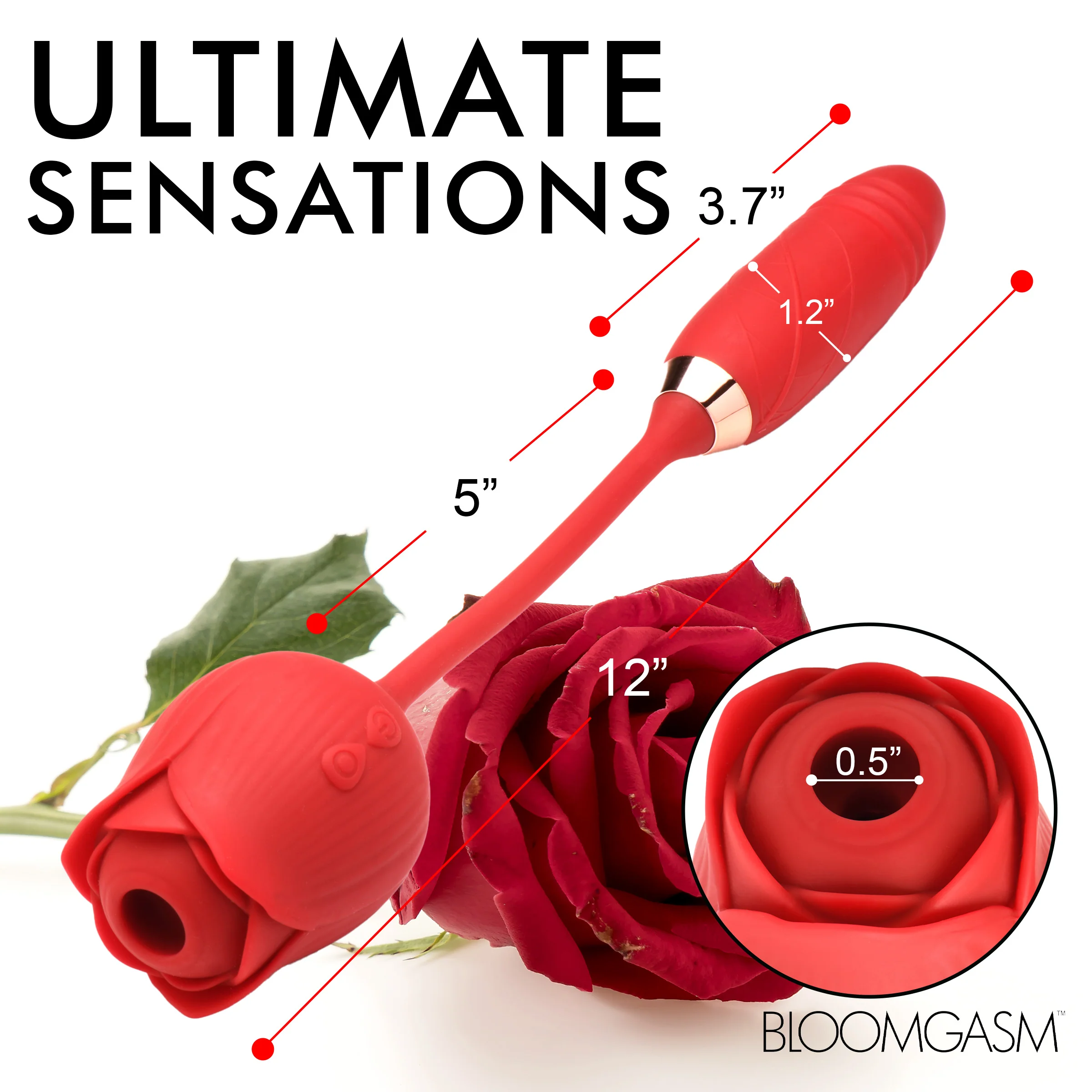 10X Romping Rose Suction and Thrusting Vibrator - Image 5