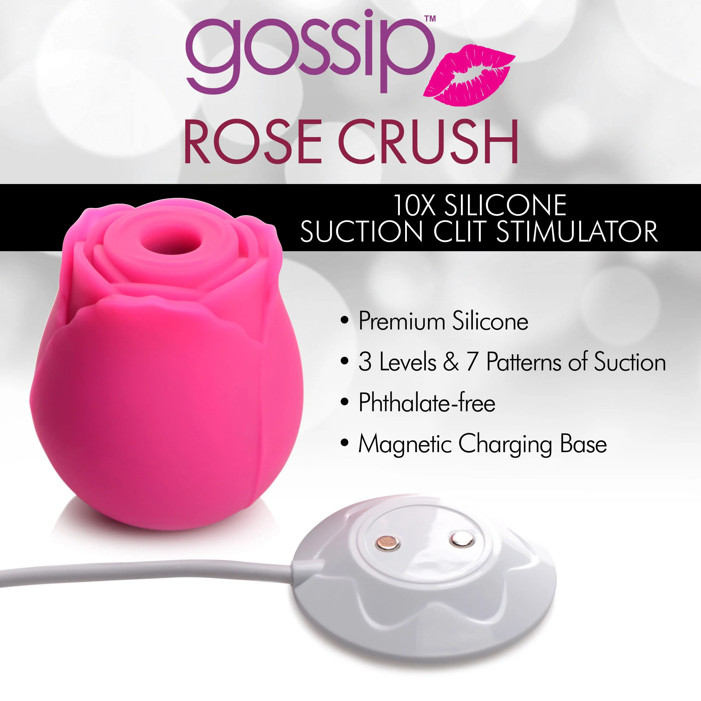 10X Rose Silicone Clitoral Stimulator - Image 9