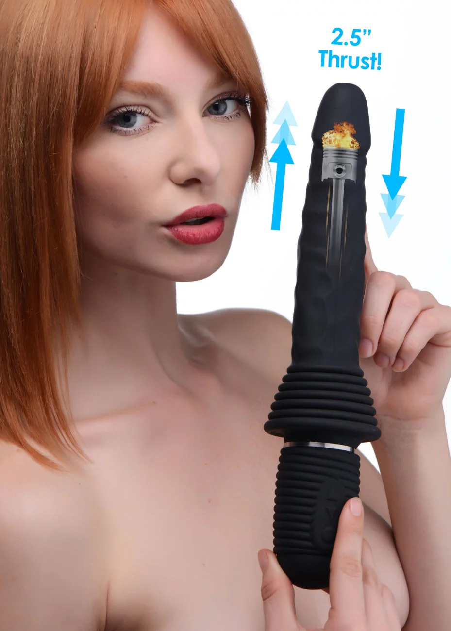 10X Silicone Vibrating and Thrusting Dildo - Image 8
