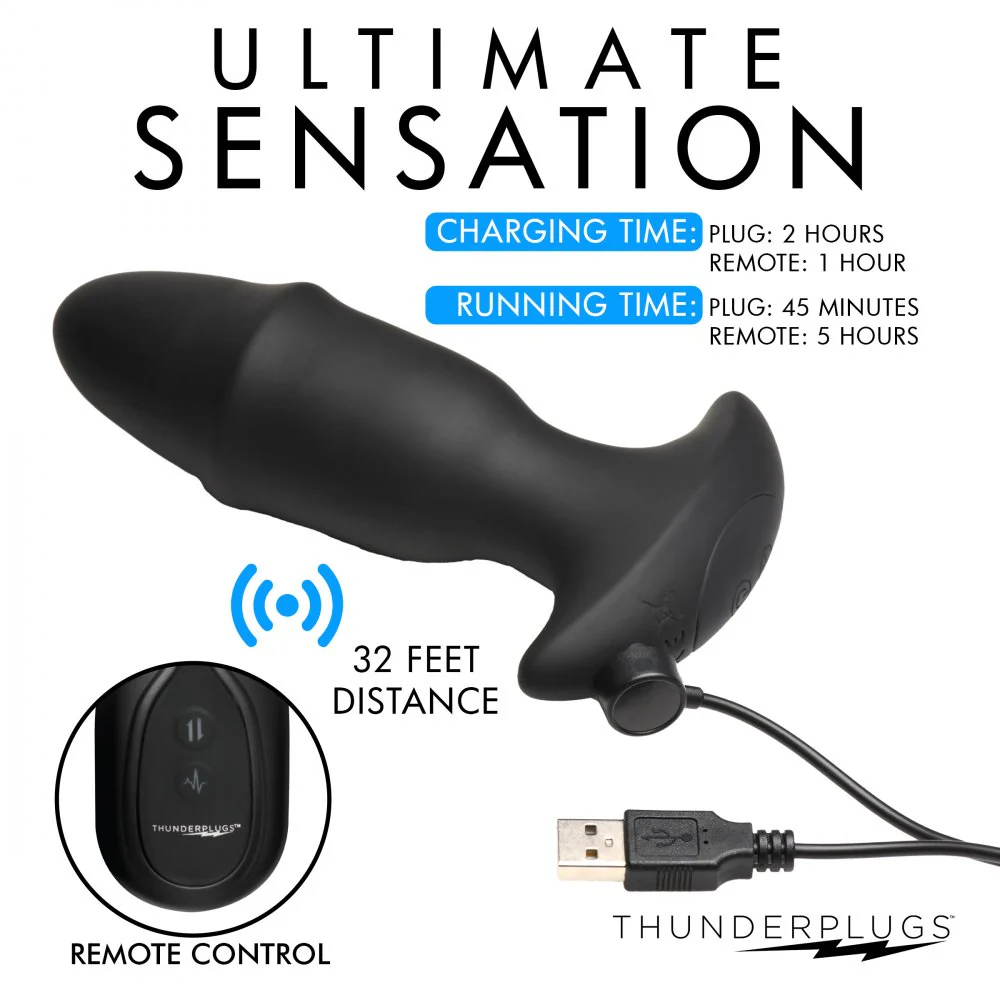 10X Sliding Ring Silicone Missile Plug with Remote - Image 10