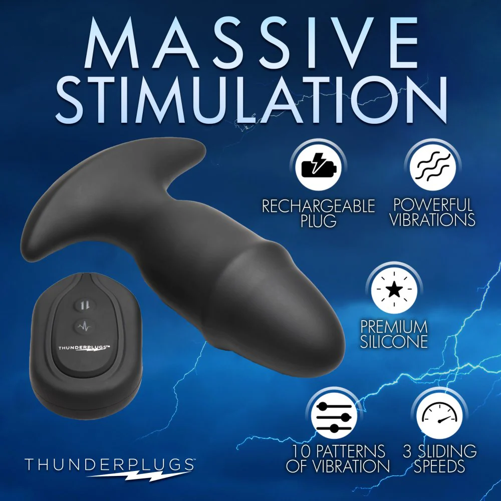 10X Sliding Ring Silicone Missile Plug with Remote - Image 6