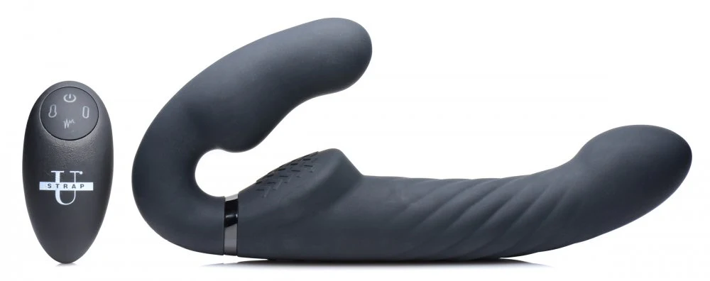 10X Swirl Ergo-Fit Inflatable & Vibrating Strapless Strap-On - Image 4