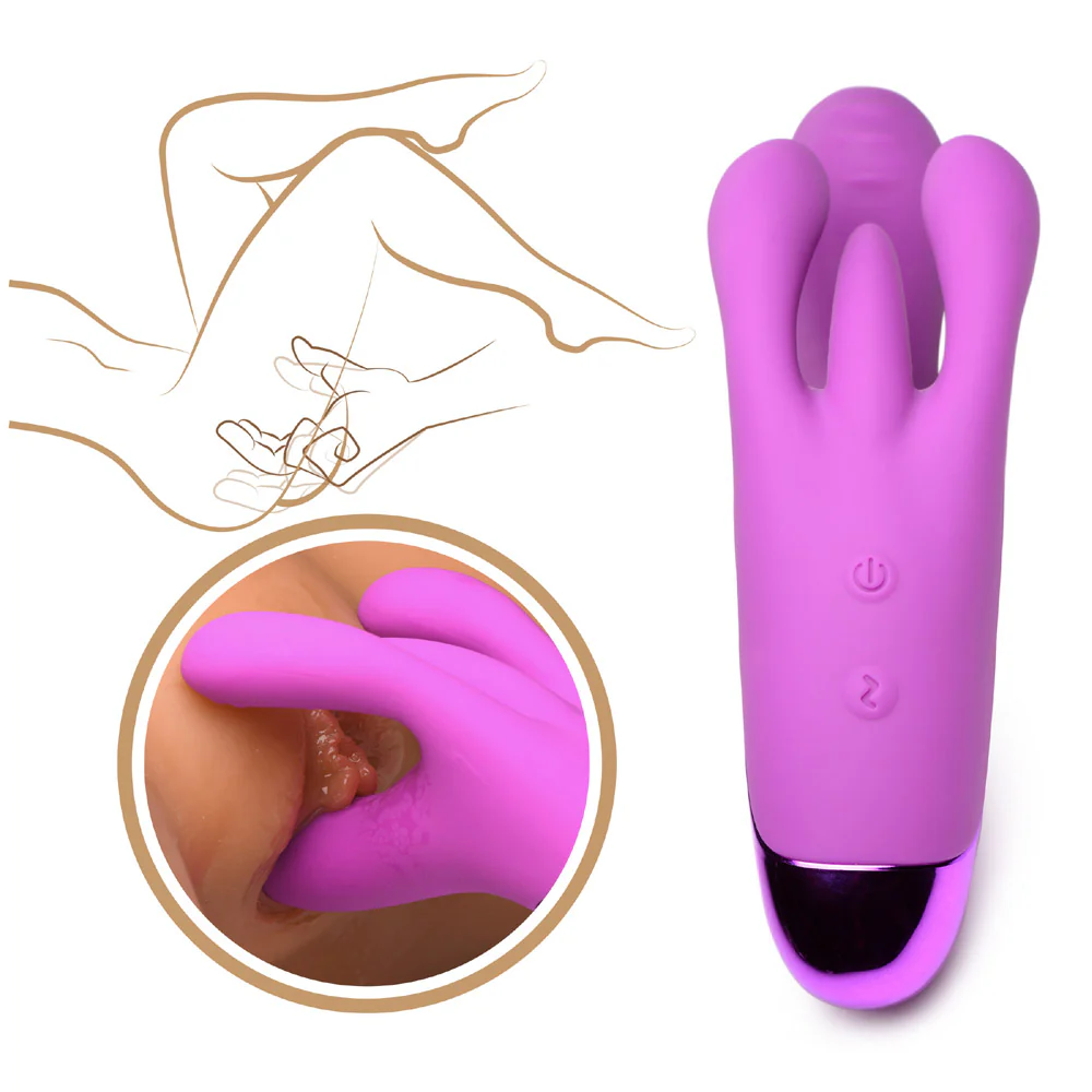 10X Triple Rabbit Silicone Vibrator - Image 4
