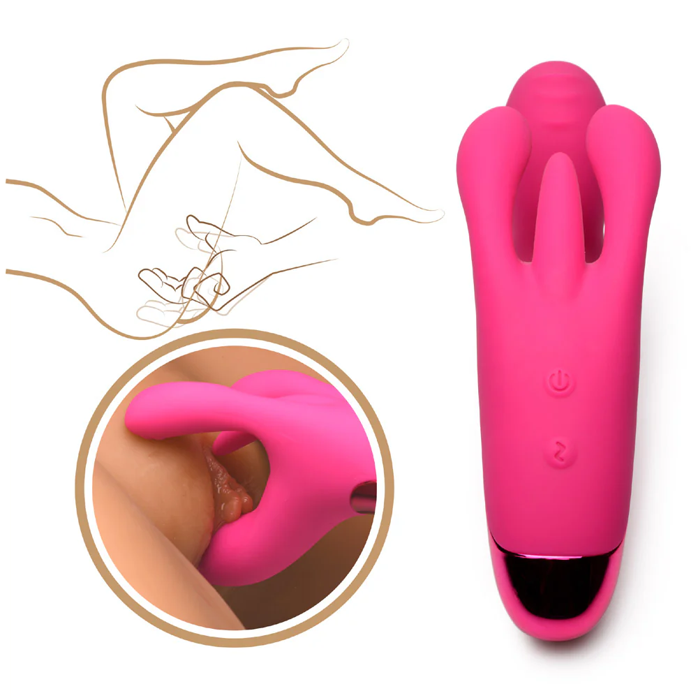 10X Triple Rabbit Silicone Vibrator - Image 5