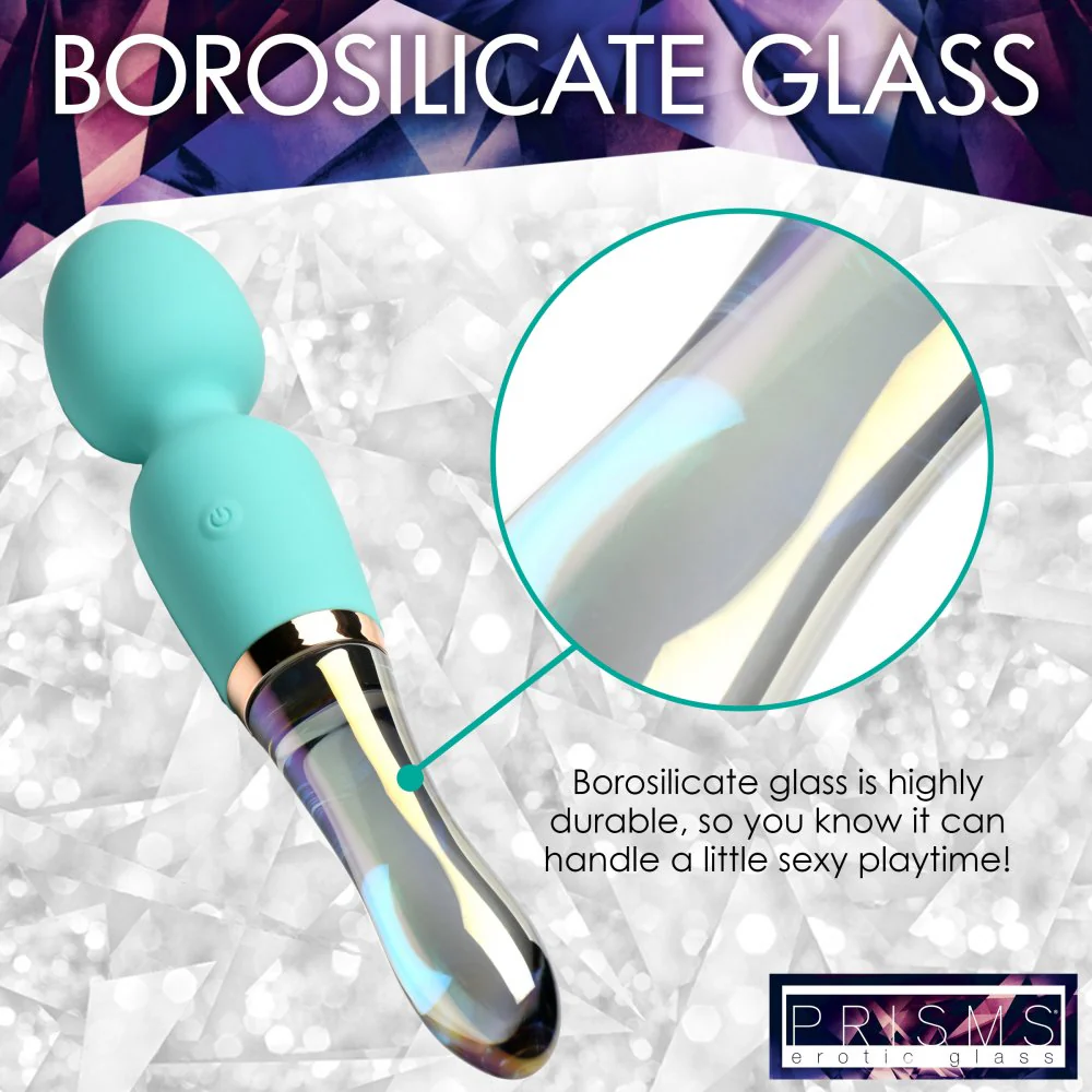 10X Turquoise Dual Ended Silicone and Glass Wand - Image 10