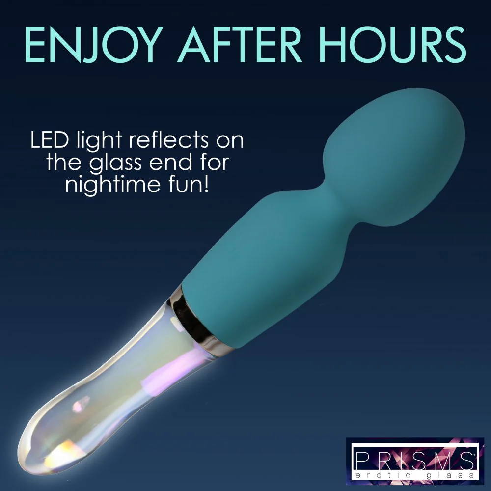 10X Turquoise Dual Ended Silicone and Glass Wand - Image 9