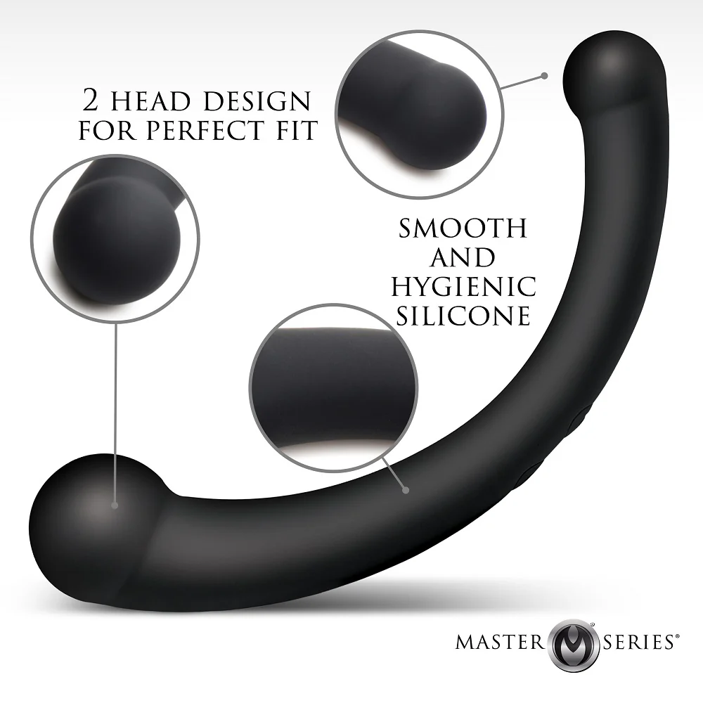 10X Vibra-Crescent Vibrating Silicone Dual-Ended Dildo - Image 4
