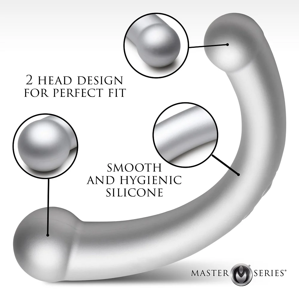 10X Vibra-Crescent Vibrating Silicone Dual-Ended Dildo - Image 5