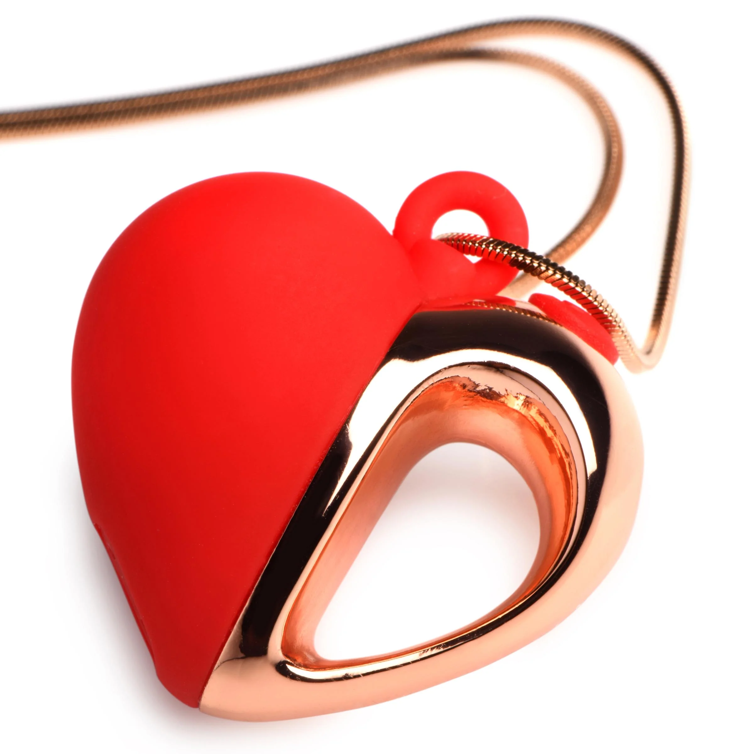 10X Vibrating Silicone Heart Necklace - Image 7