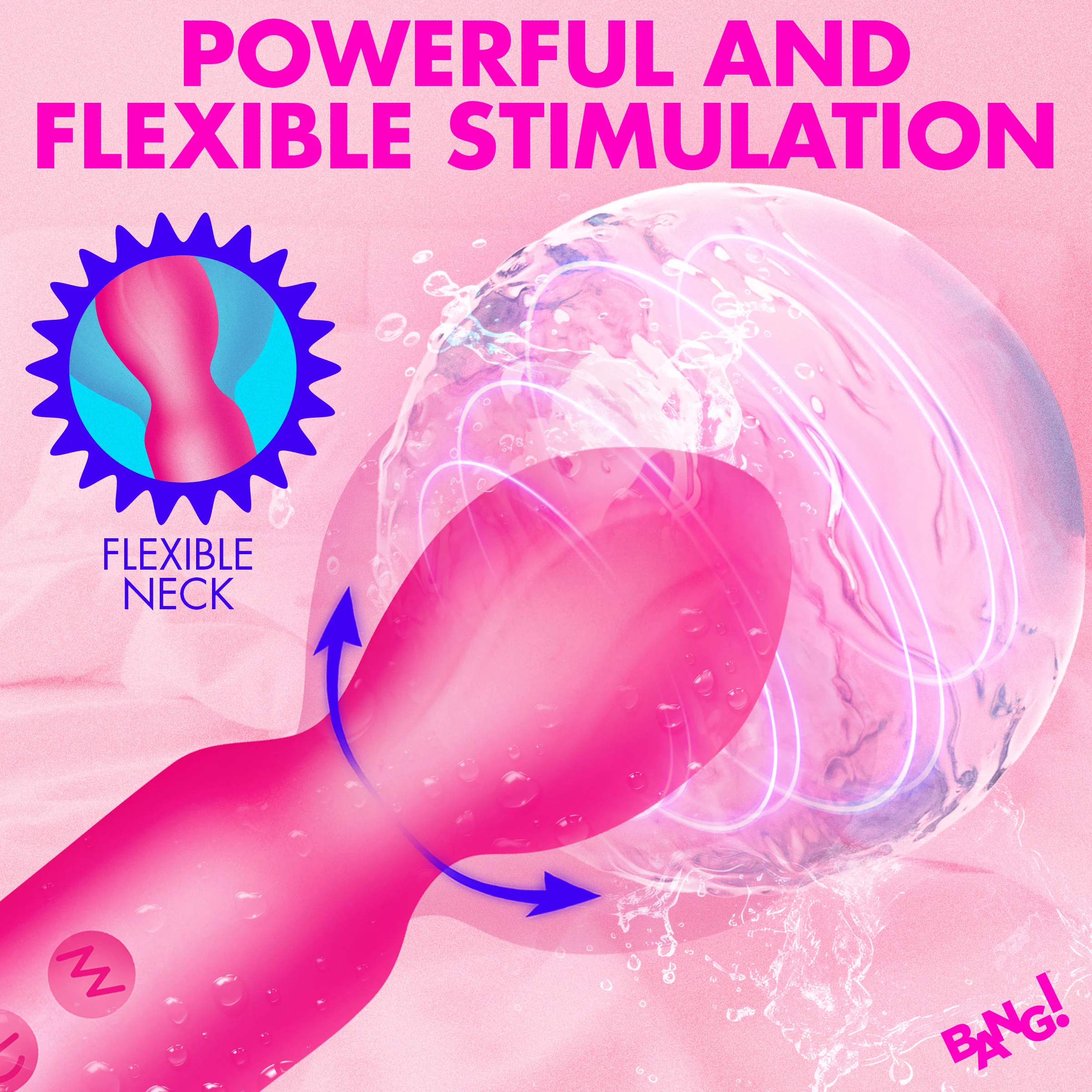 18X Vibrating Silicone Mini Wand - Image 3