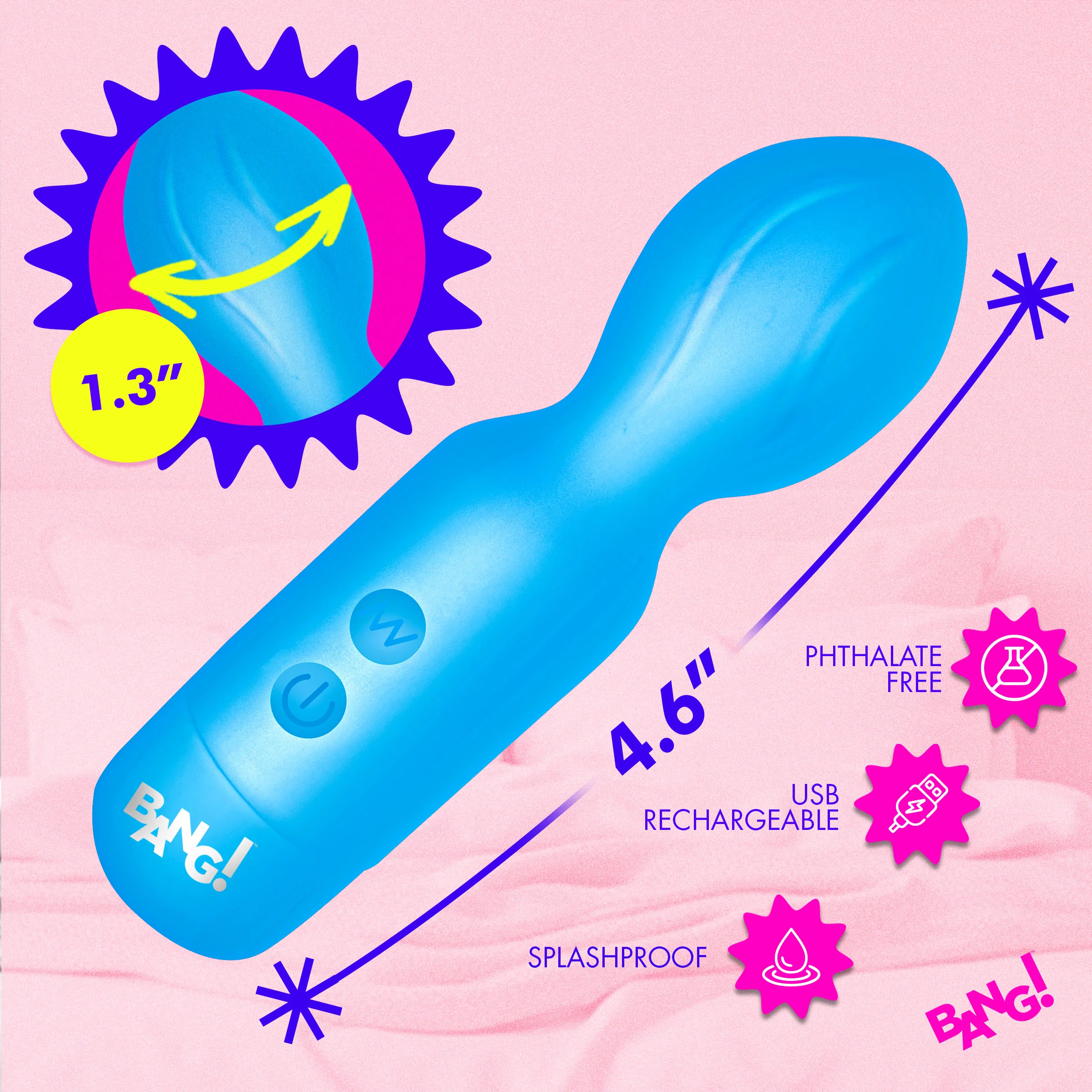 18X Vibrating Silicone Mini Wand - Image 4