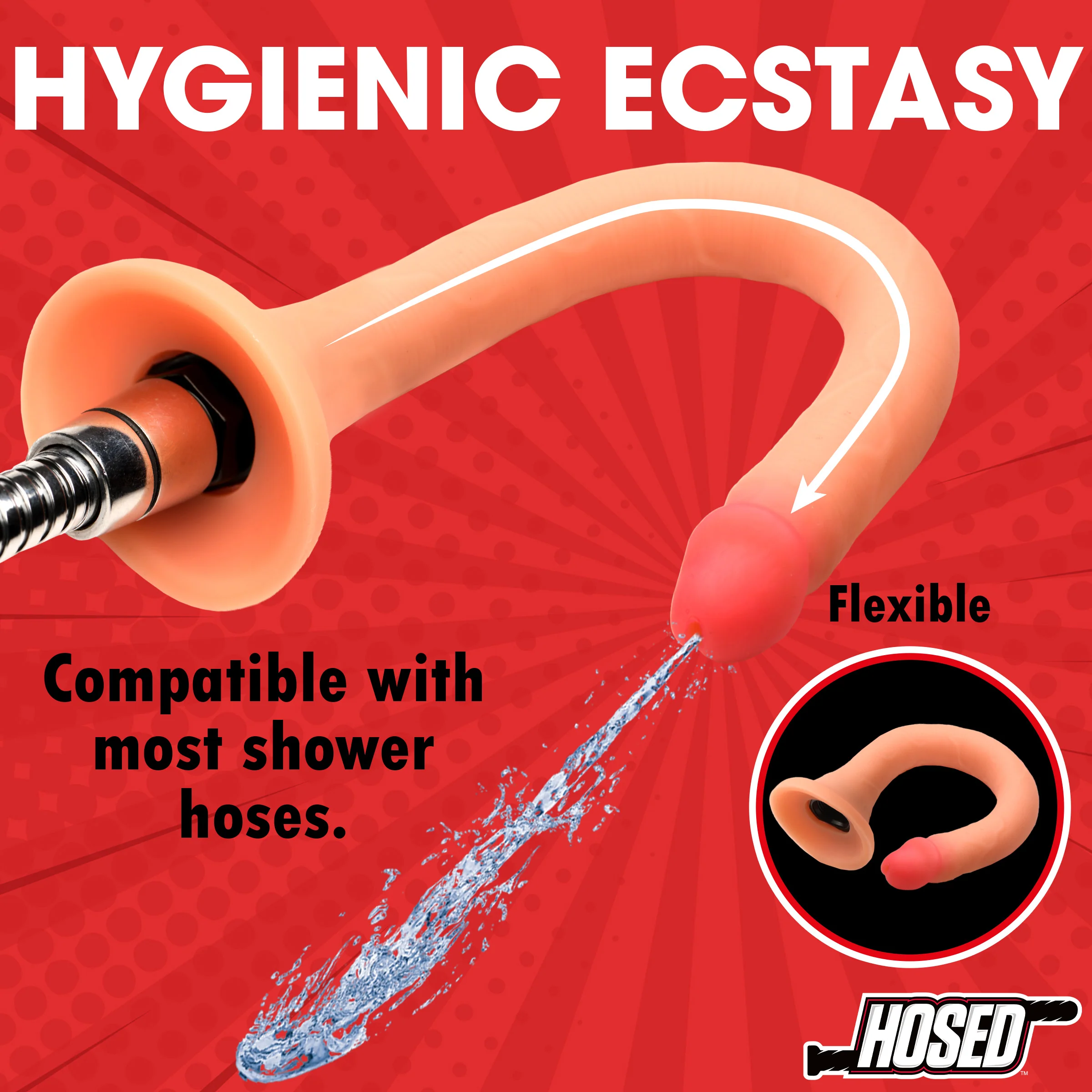 19" Slim Silicone Enema Hose - Image 2