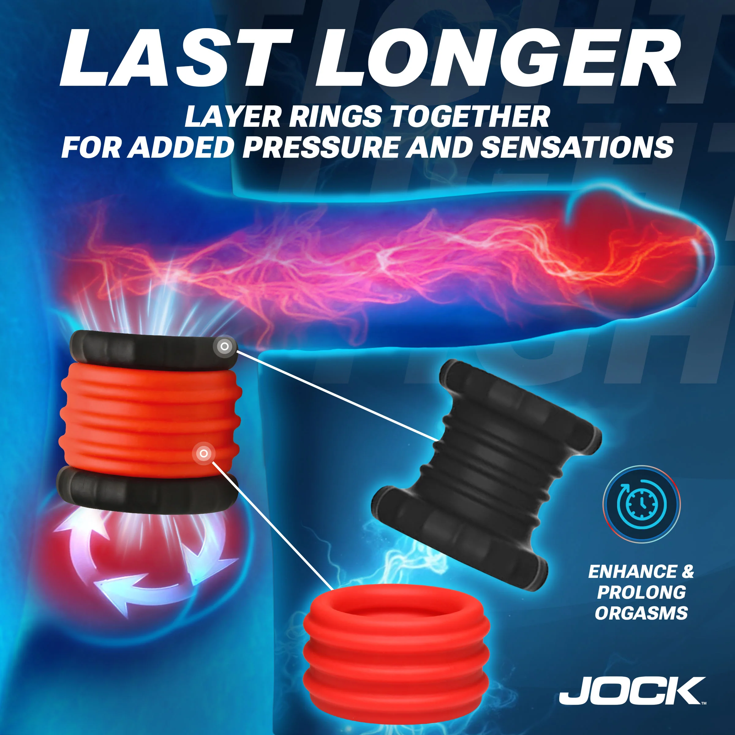 2-in-1 Silicone Cock Ring - Image 2