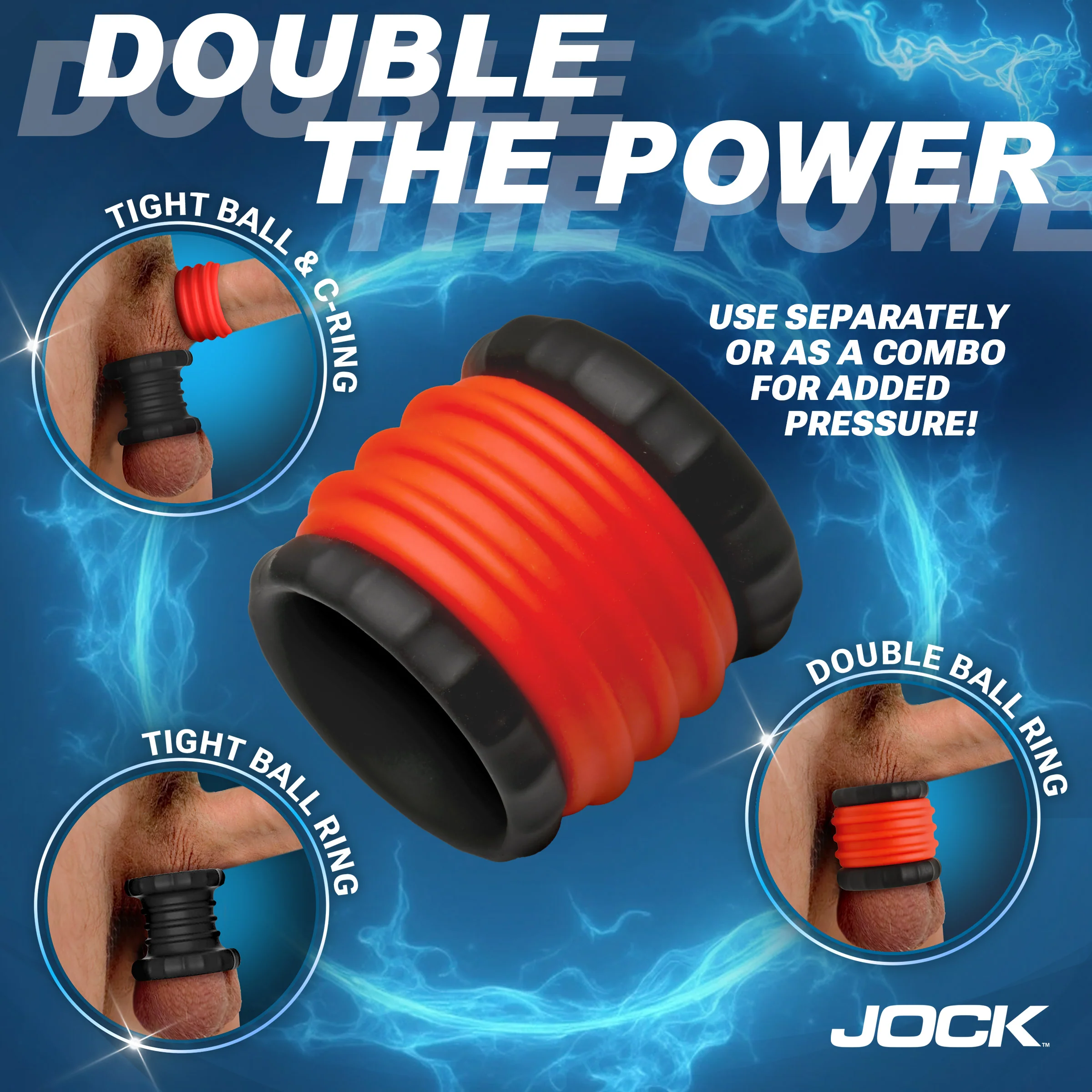2-in-1 Silicone Cock Ring - Image 3