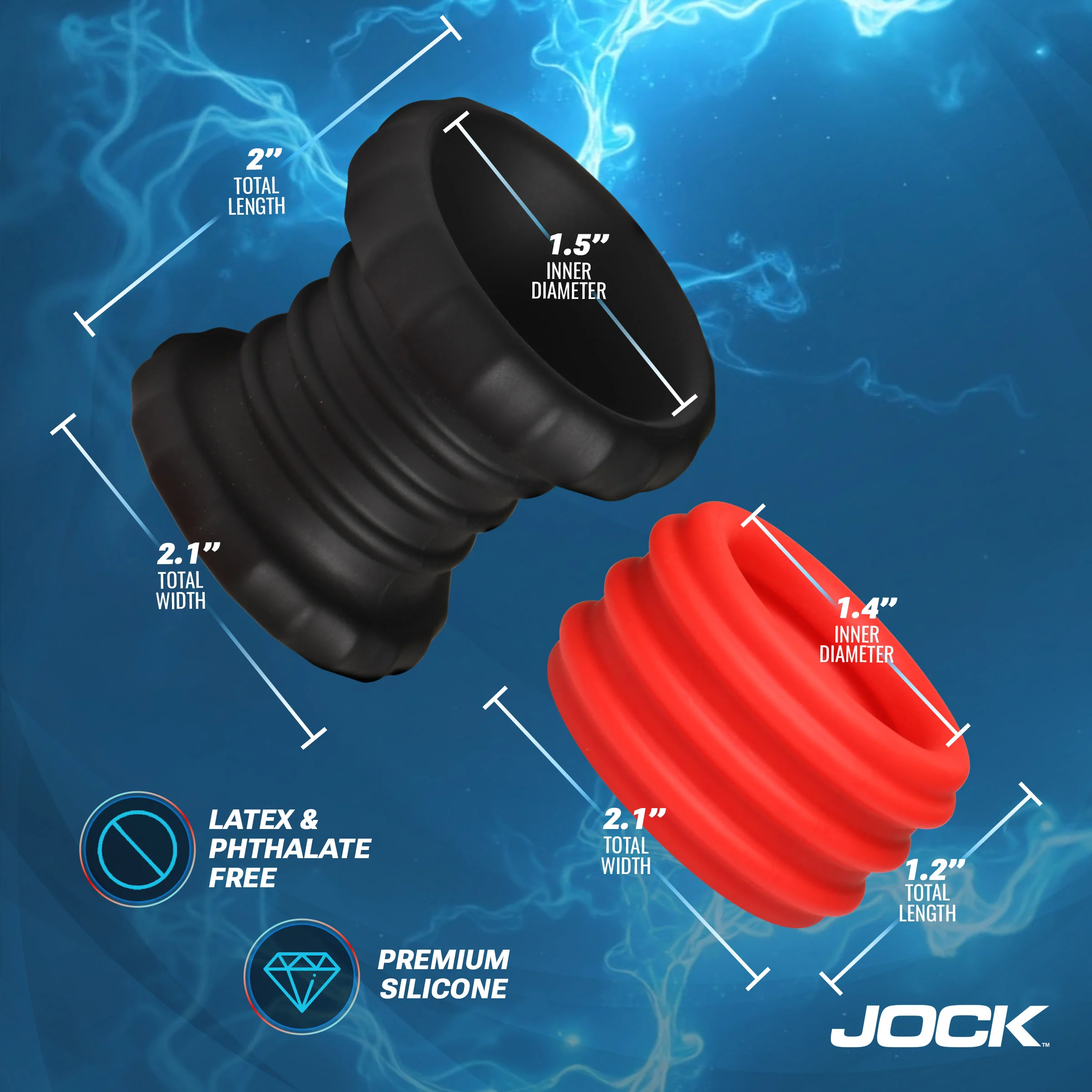 2-in-1 Silicone Cock Ring - Image 5