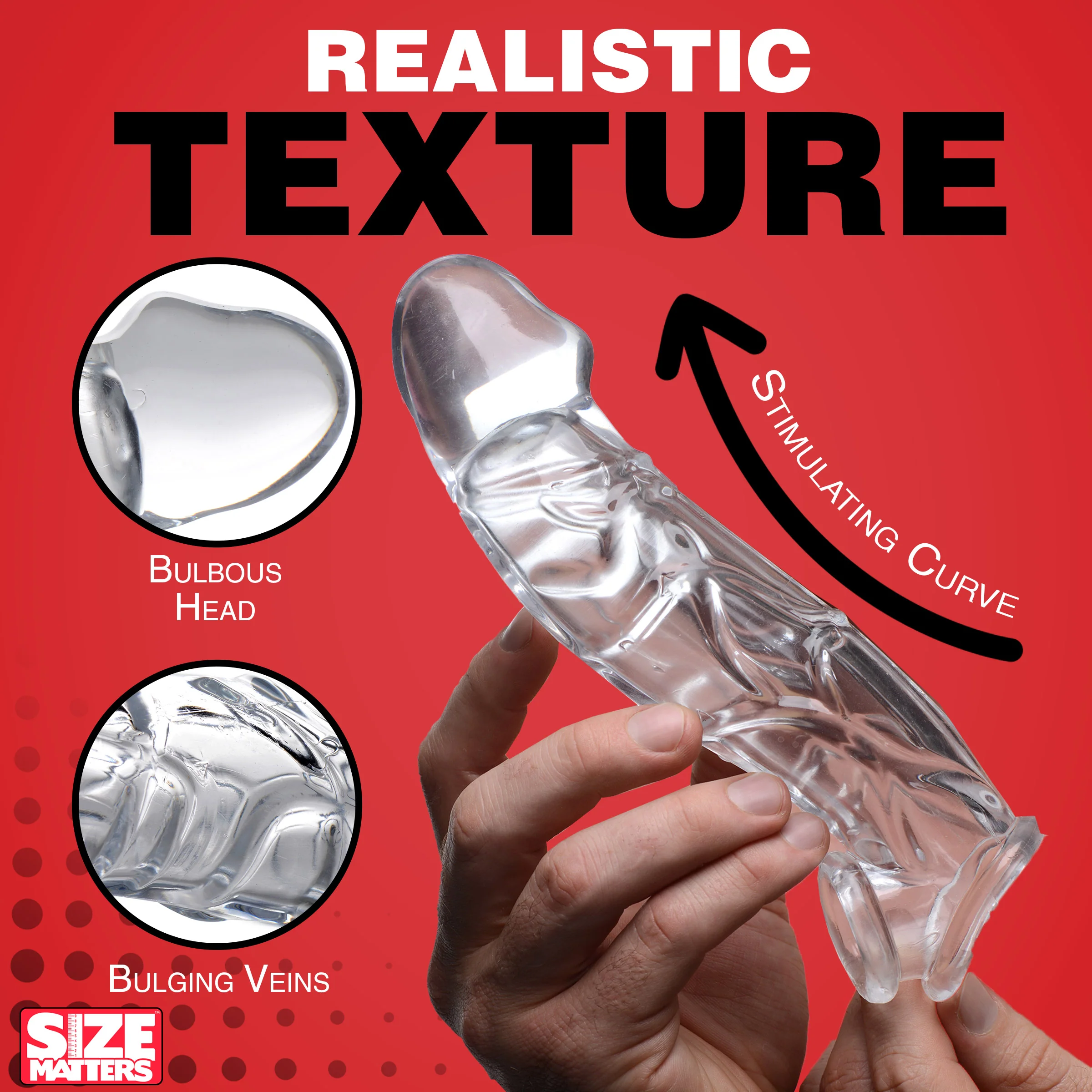 2 Inch Clear Penis Extender Sleeve - Image 2
