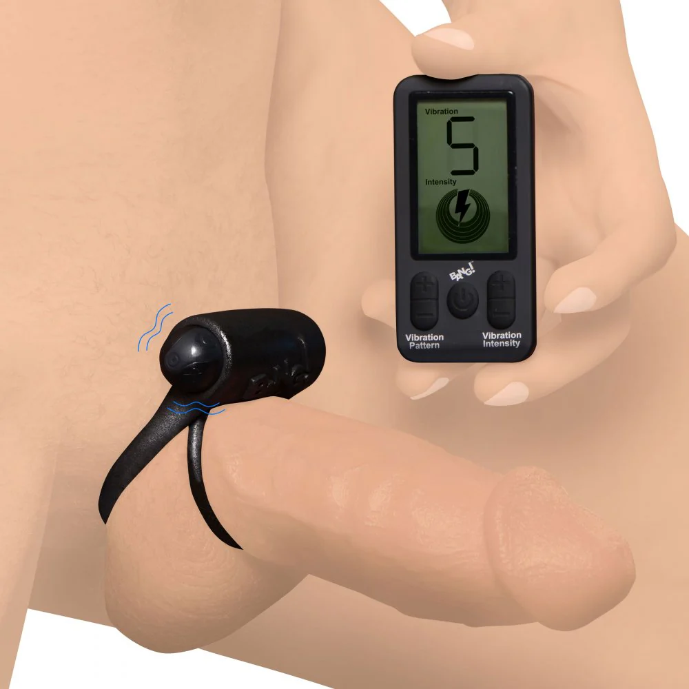 25X Vibrating Silicone Cock Ring with Remote Control - Image 2