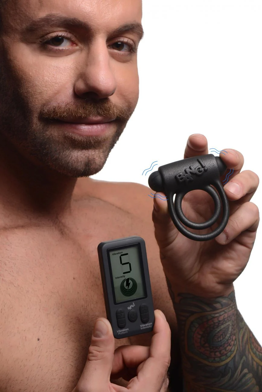 25X Vibrating Silicone Cock Ring with Remote Control - Image 3