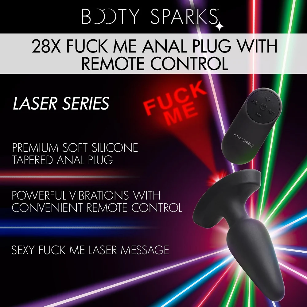 28X Laser F**k Me Silicone Anal Plug with Remote Control - Image 2