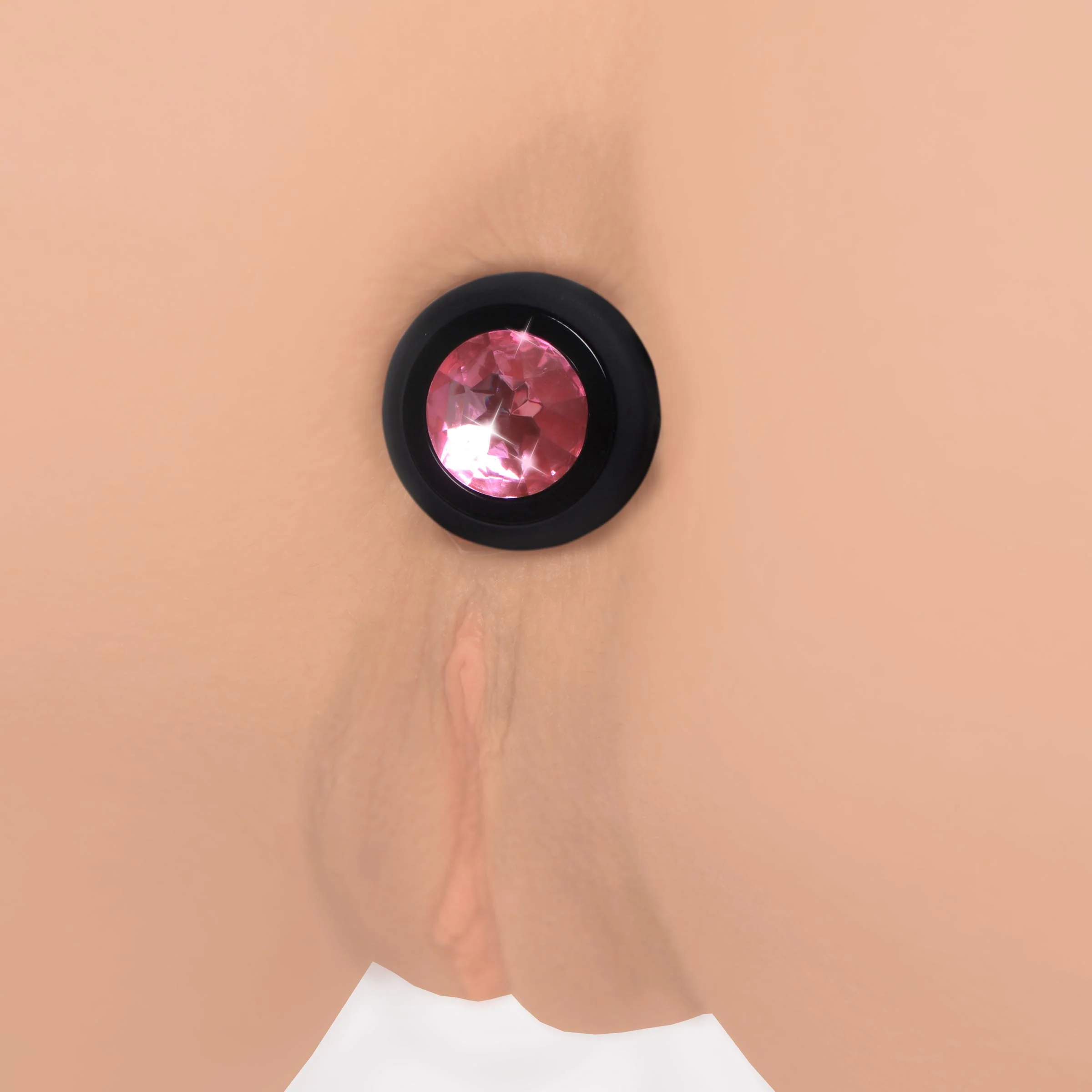 28X Vibrating Silicone Pink Gem Anal Plug - Image 3