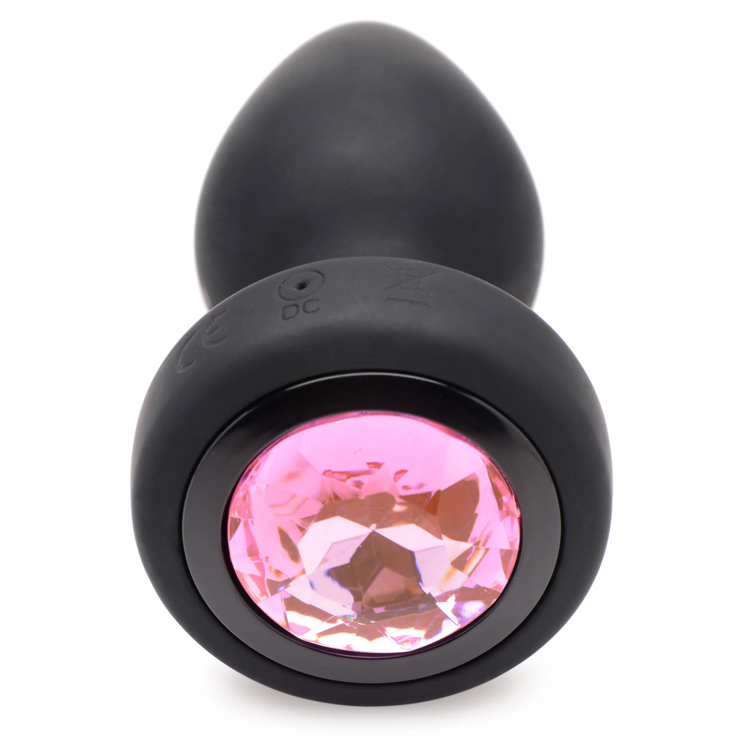 28X Vibrating Silicone Pink Gem Anal Plug - Image 5