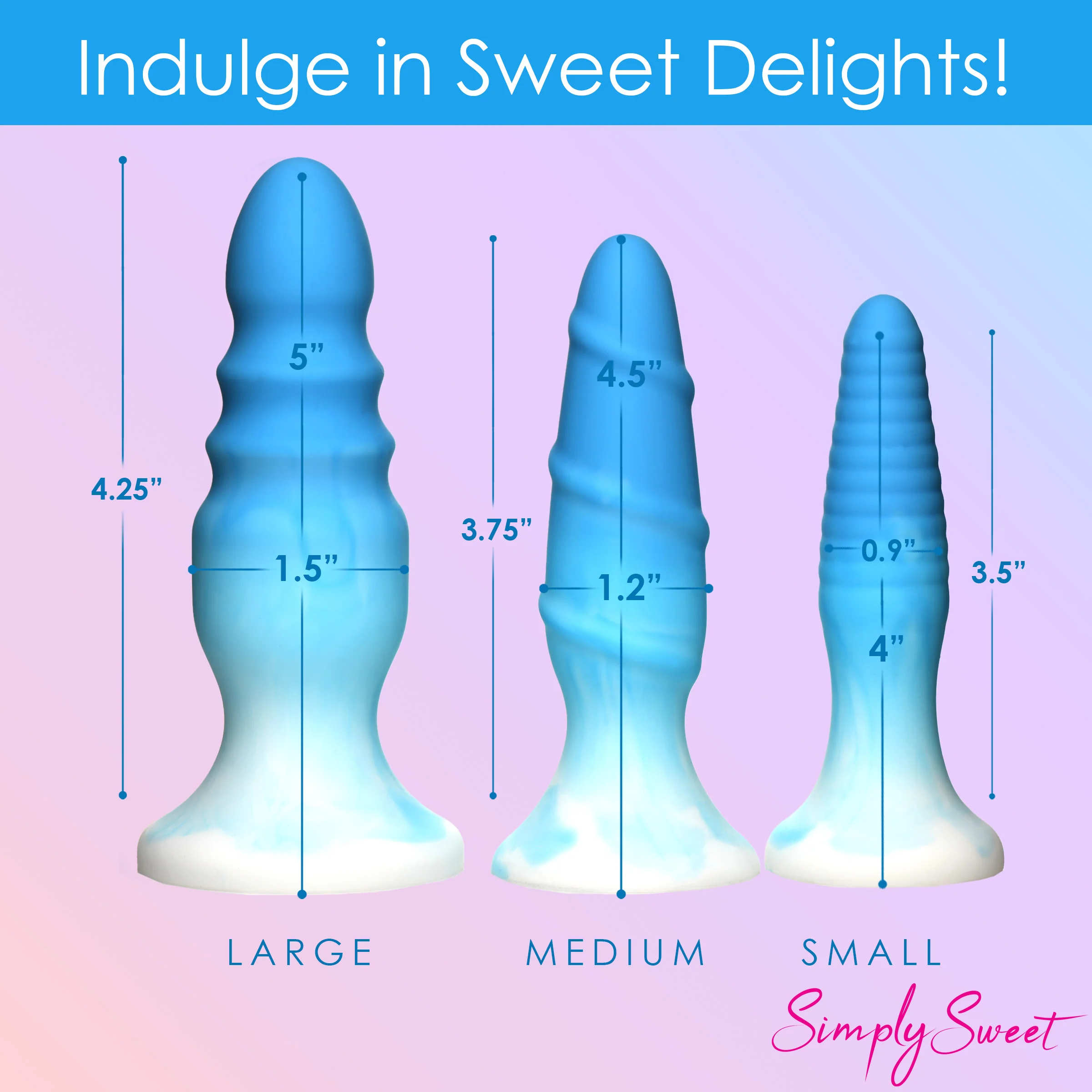 3 Piece Silicone Butt Plug Set - Image 4