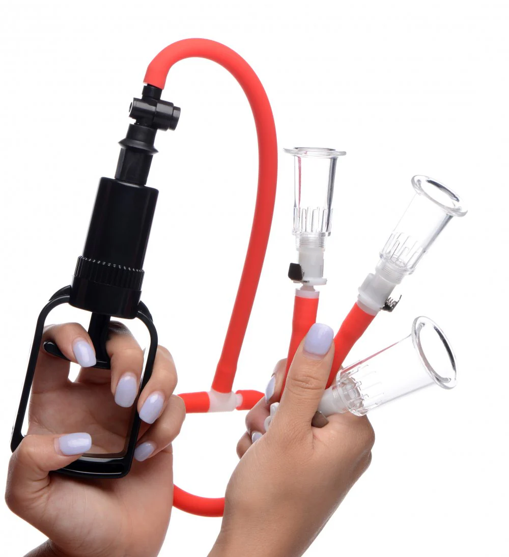3-Way Suck Her Nipple and Clit Pump System - Image 2