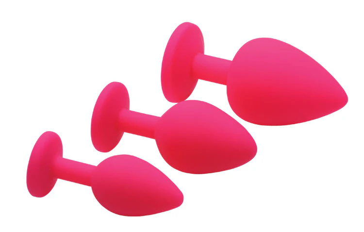 3pc Silicone Gemed Anal Plugs - Image 4