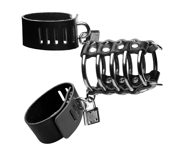 Maximum Submission Gates of Hell Locking Leather and Steel Cage - Image 3