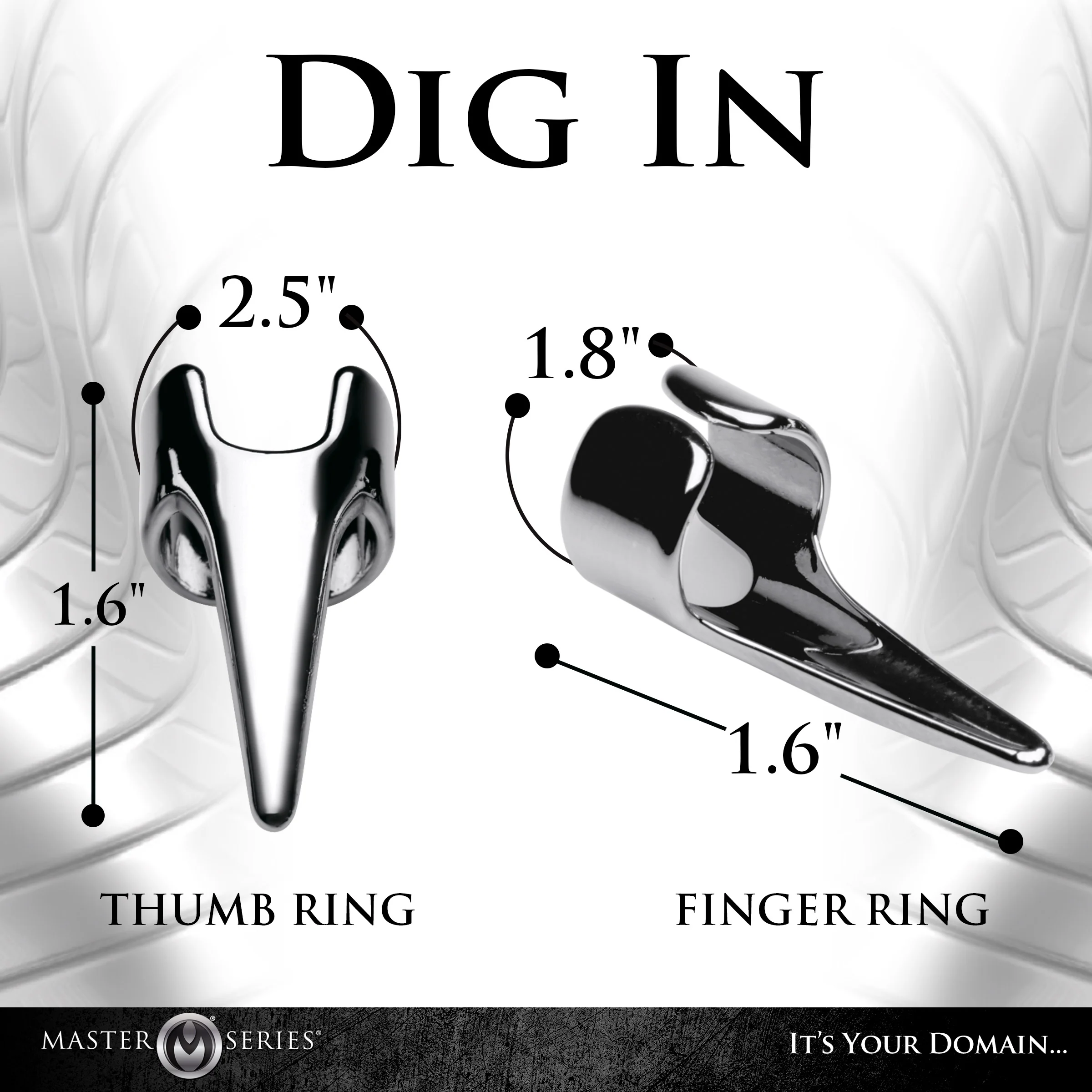 5pc Sensation Play Claw Rings - Image 4