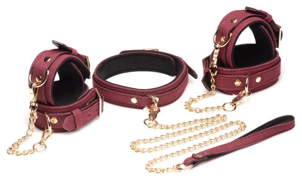 6 Piece Velvet Bondage Set - Image 2