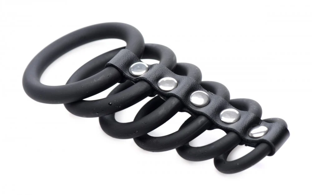 6 Ring Silicone Chastity Cage - Image 5