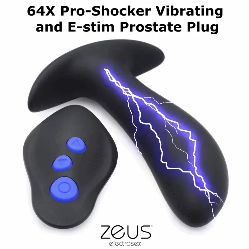 64X Pro-Shocker Vibrating and E-stim Prostate Plug - Image 2