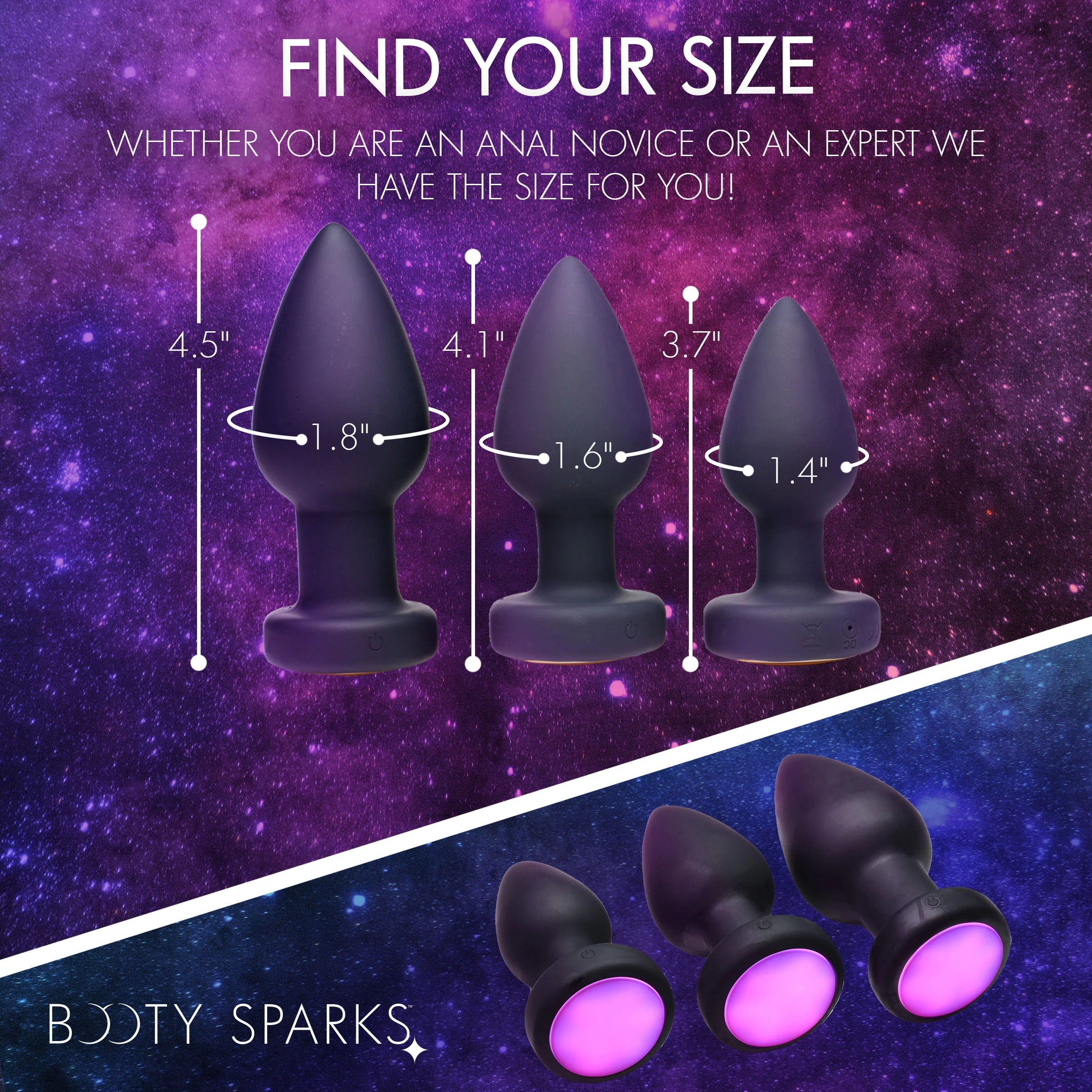 7X Light Up Rechargeable Anal Plug - Image 5