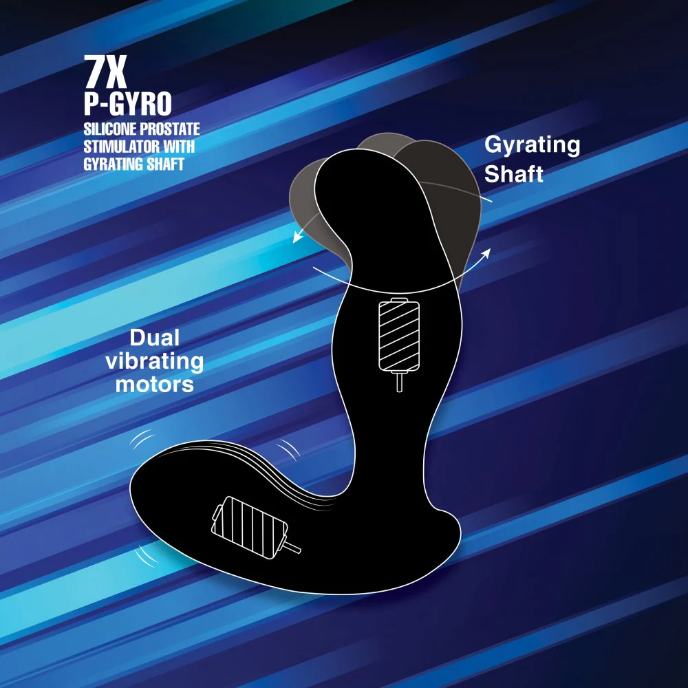7X P-Gyro Silicone Prostate Stimulator with Gyrating Shaft - Image 3