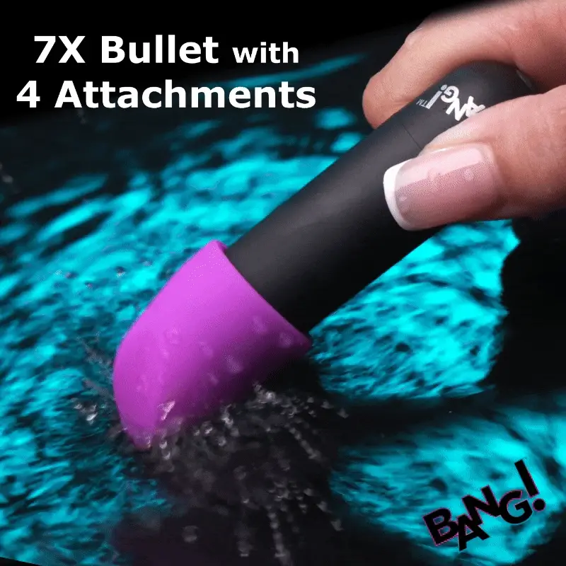 7X Rechargeable Bullet with 4 Attachments - Image 2