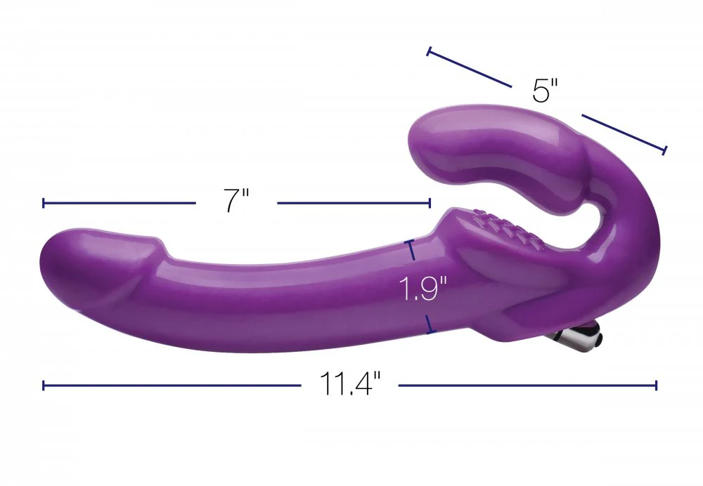 7X Revolver 2 Inch Thick Vibrating Strapless Strap-on - Image 3