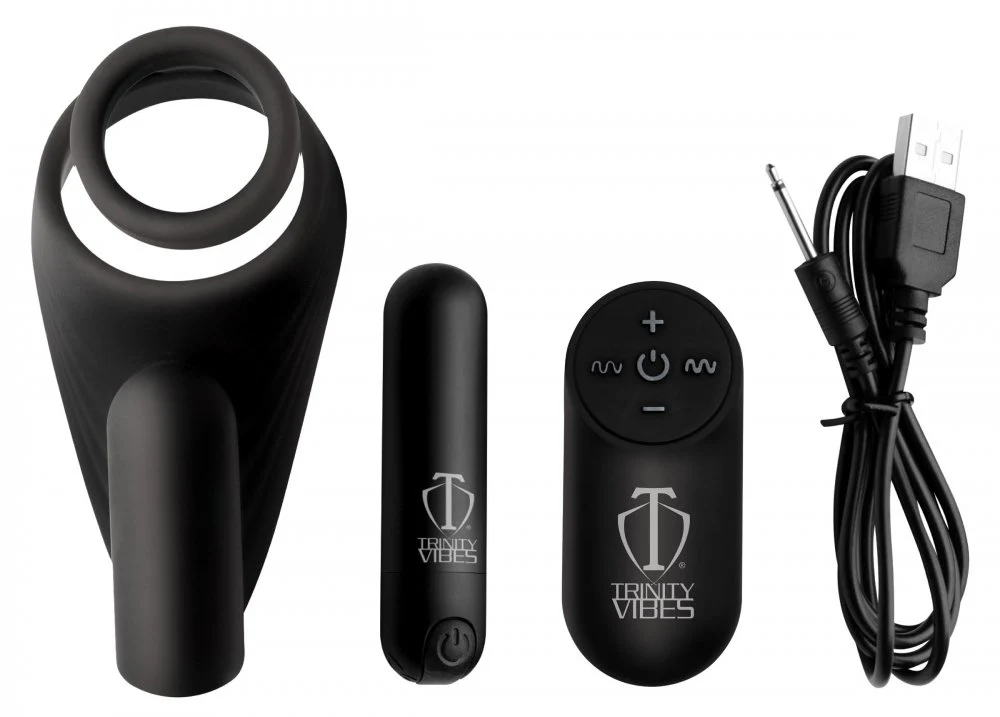 7X Silicone C-Ring with Vibrating Taint Stimulator - Image 3