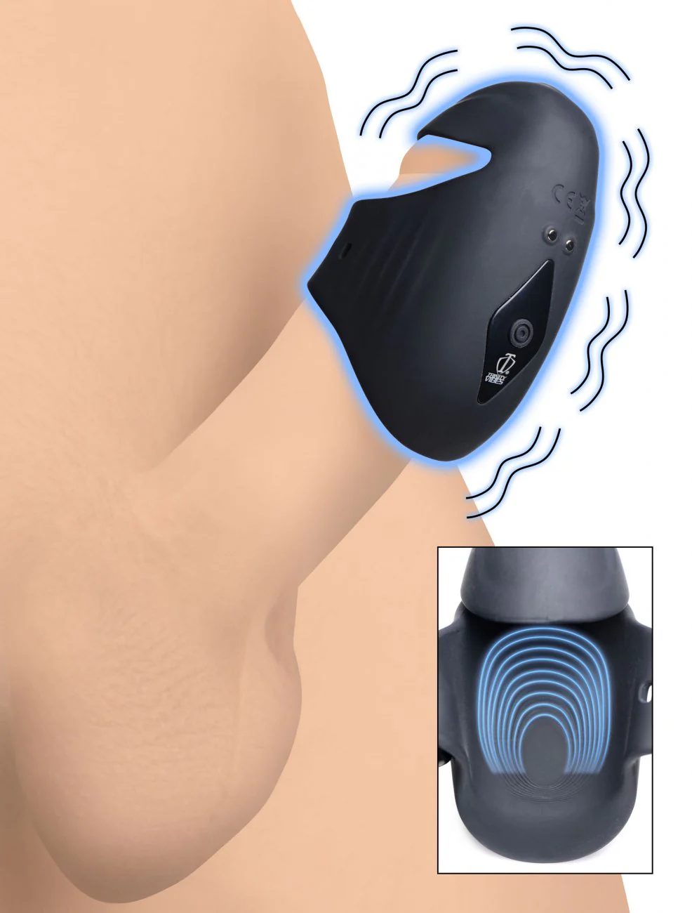 8X Vibrating Silicone Penis Head Stimulator - Image 3