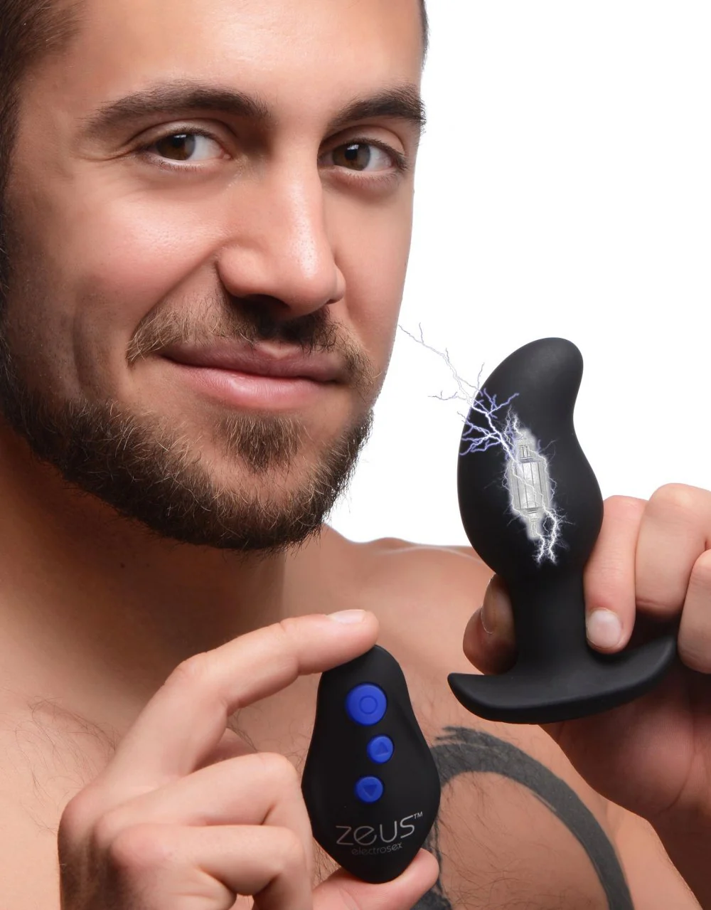8X Volt Drop Vibrating and E-Stim Silicone Prostate Massager with Remote - Image 3