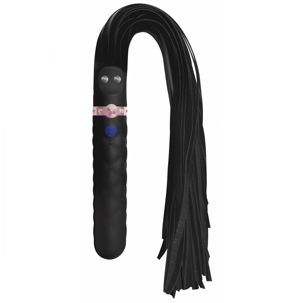 9X Vibrating Silicone Dildo Flogger - Image 2