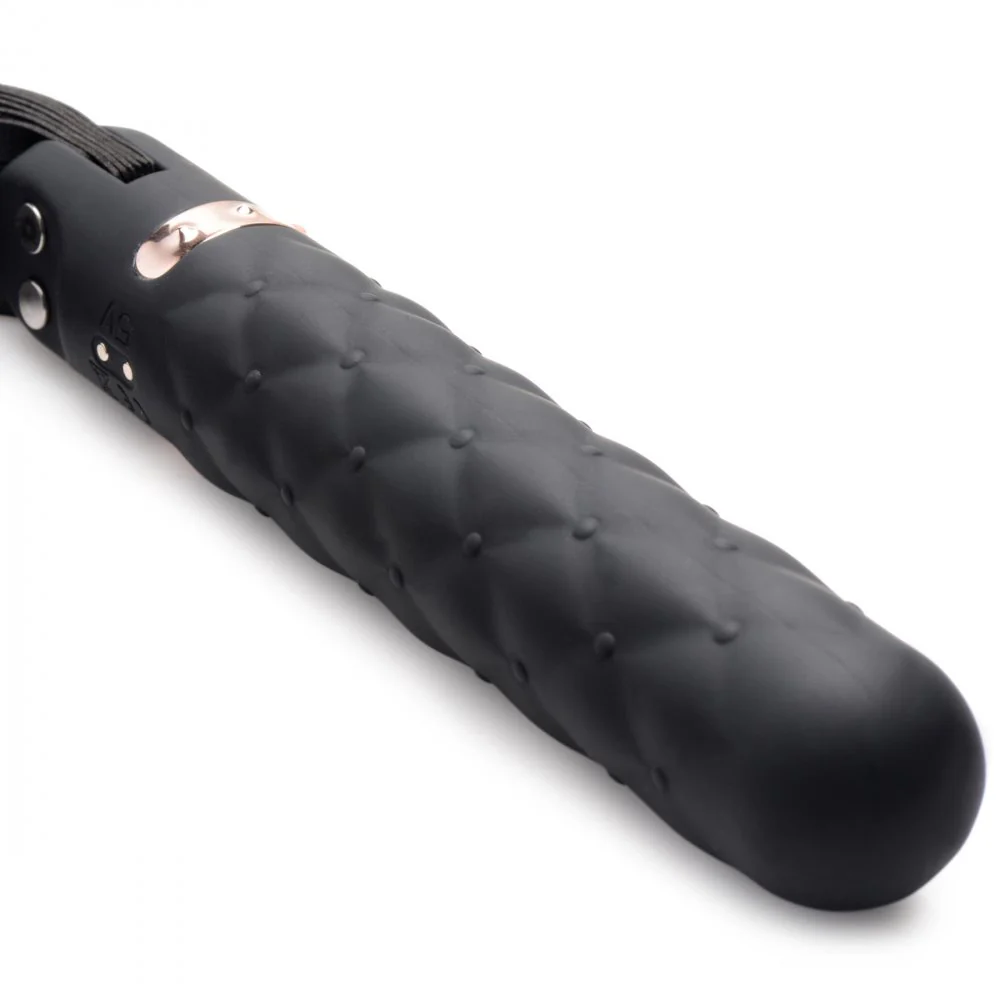9X Vibrating Silicone Dildo Flogger - Image 6
